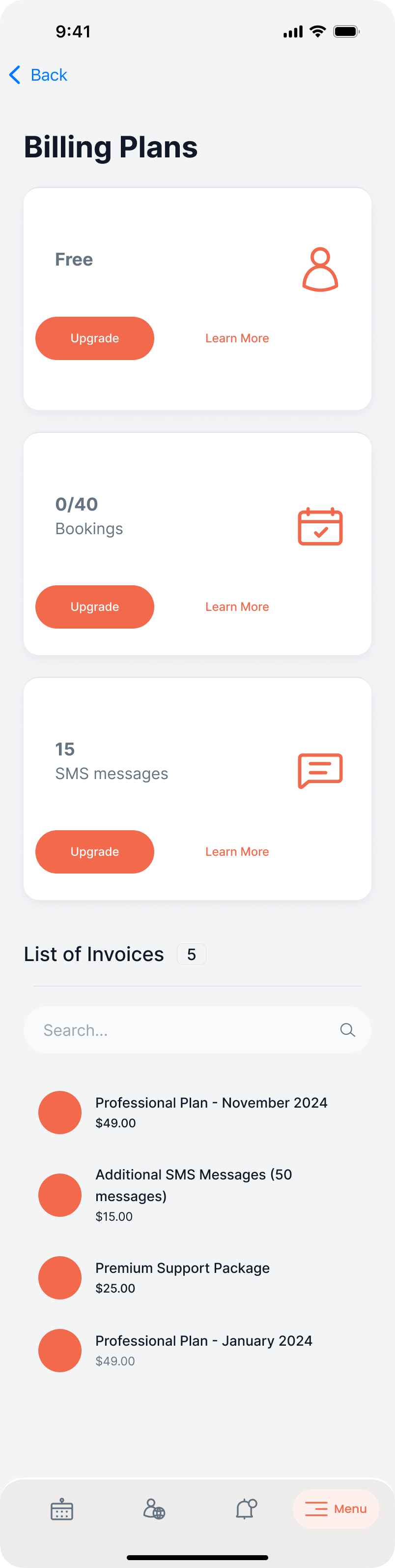 Company screen 42